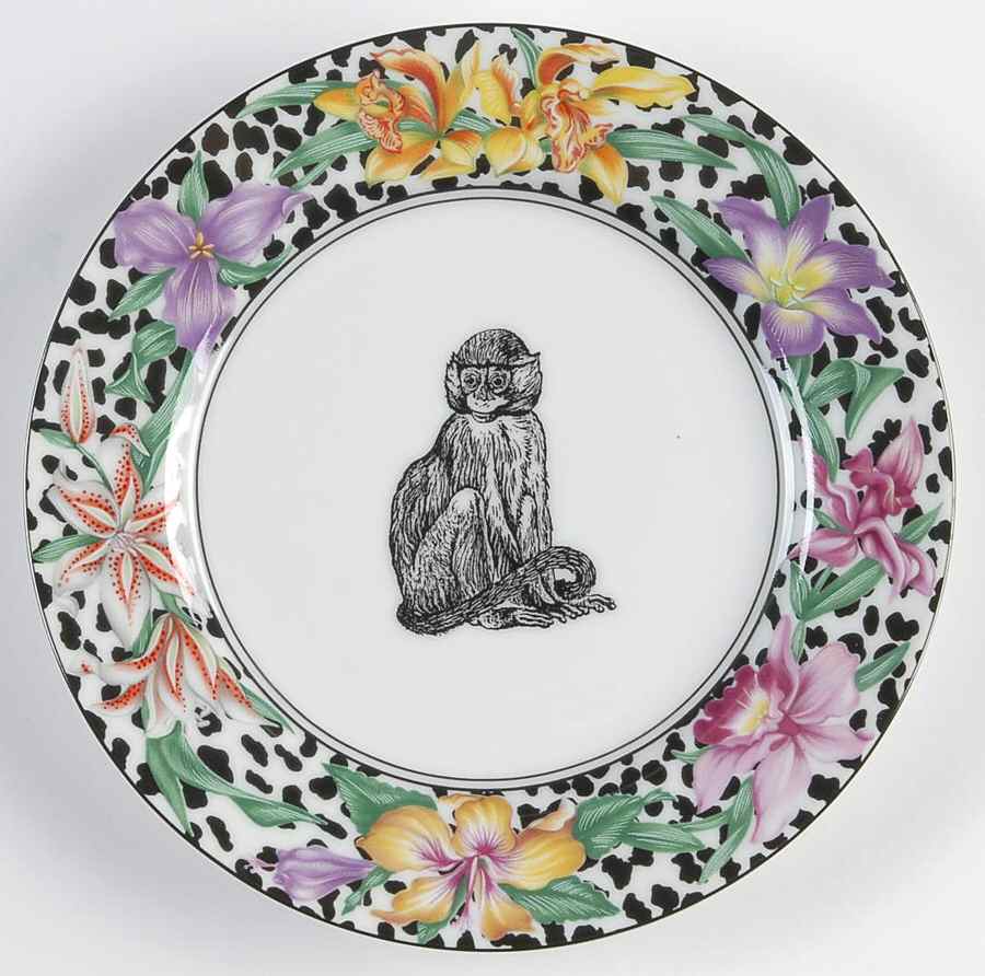 Fleurs Safari (With Animals) Bread & Butter Plate by Fitz & Floyd-1