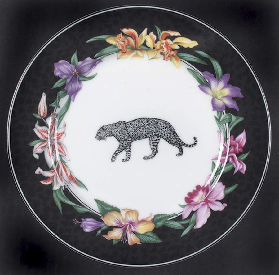Fleurs Safari (With Animals) Salad Plate by Fitz & Floyd-1
