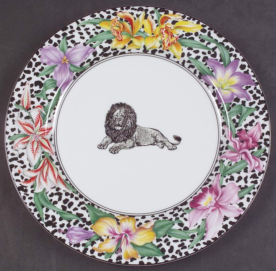 Fleurs Safari (With Animals) Dinner Plate by Fitz & Floyd-1