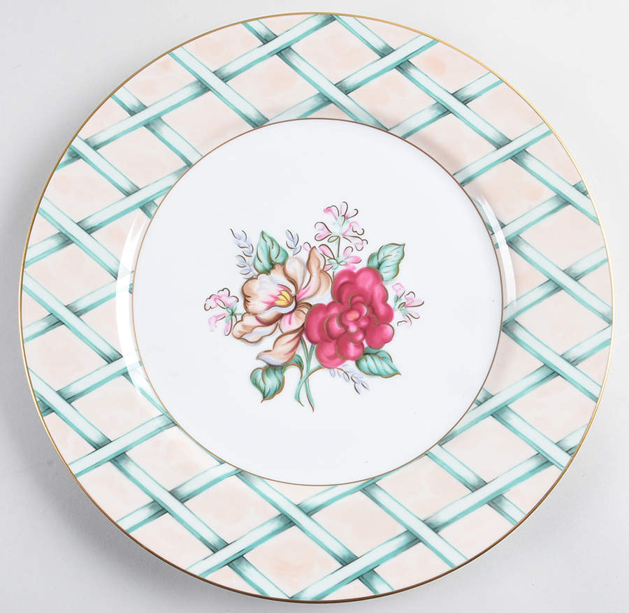 Floral Treillage Service Plate (Charger) by Fitz and Floyd-1
