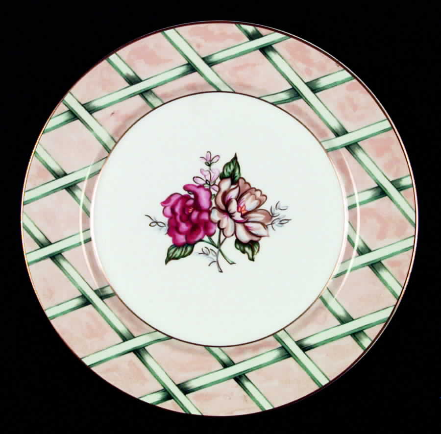 Floral Treillage Dinner Plate by Fitz and Floyd-1