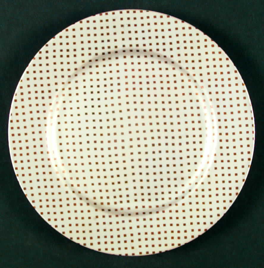 Foulard (Gold Diamonds on Siatin Silver) Salad Plate by Fitz & Floyd-1