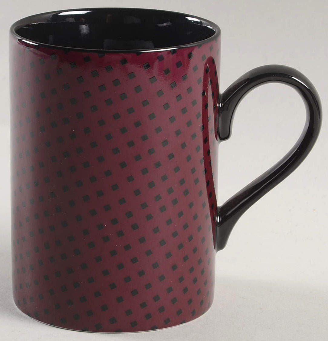 Foulard (Black Diamonds on Wine) Mug by Fitz & Floyd-1