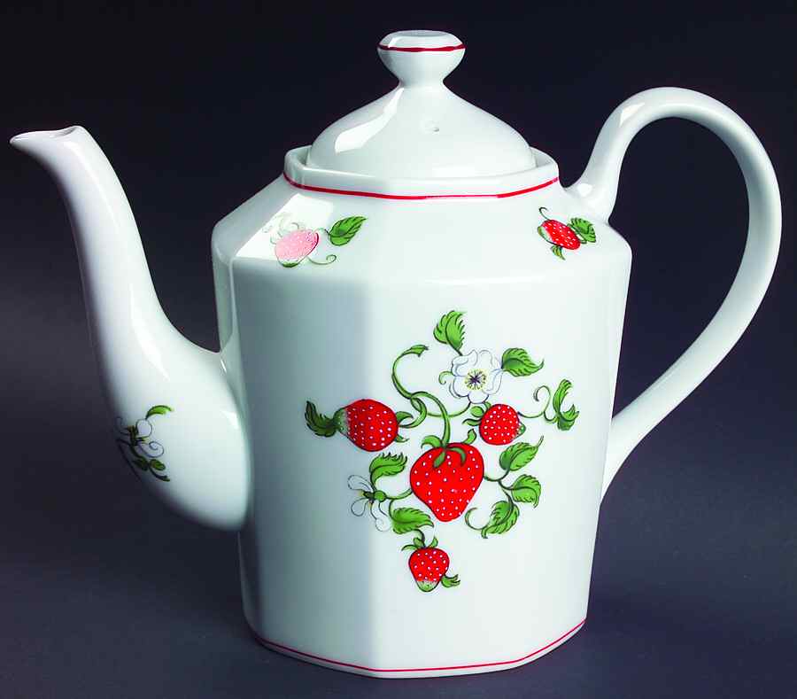 Fraise De Bois Teapot & Lid by Fitz & Floyd-1