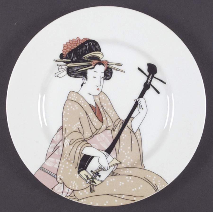 Geisha (Light Tones) Salad Plate by Fitz & Floyd-1