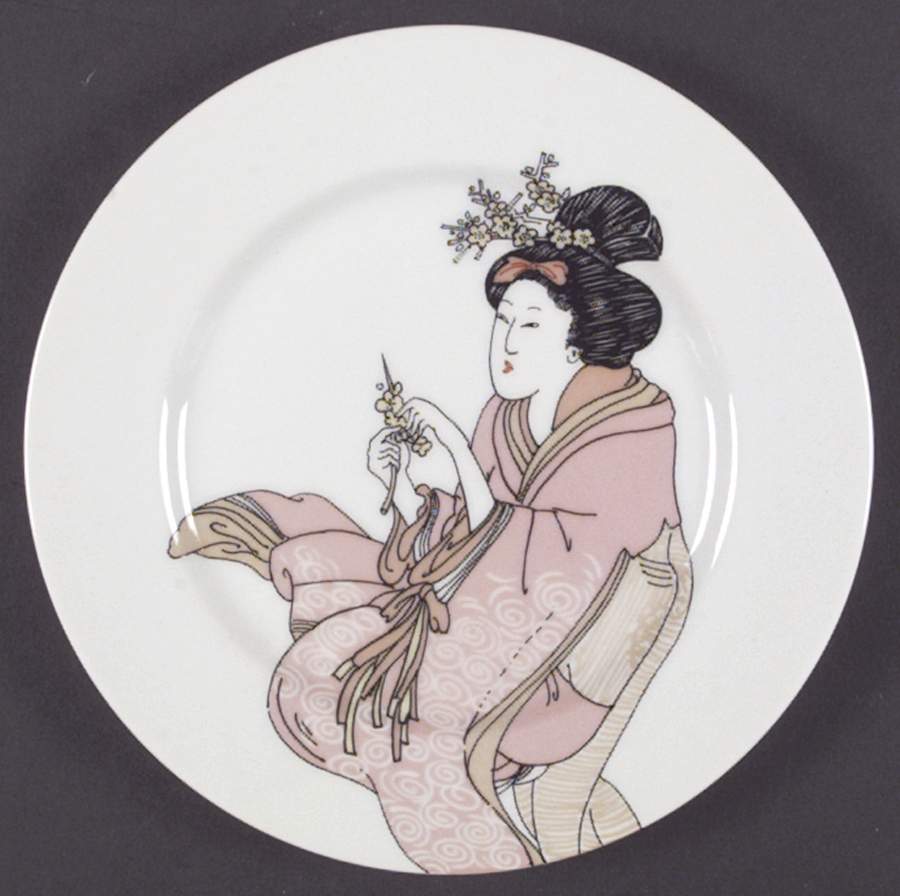 Geisha (Light Tones) Salad Plate by Fitz & Floyd-1