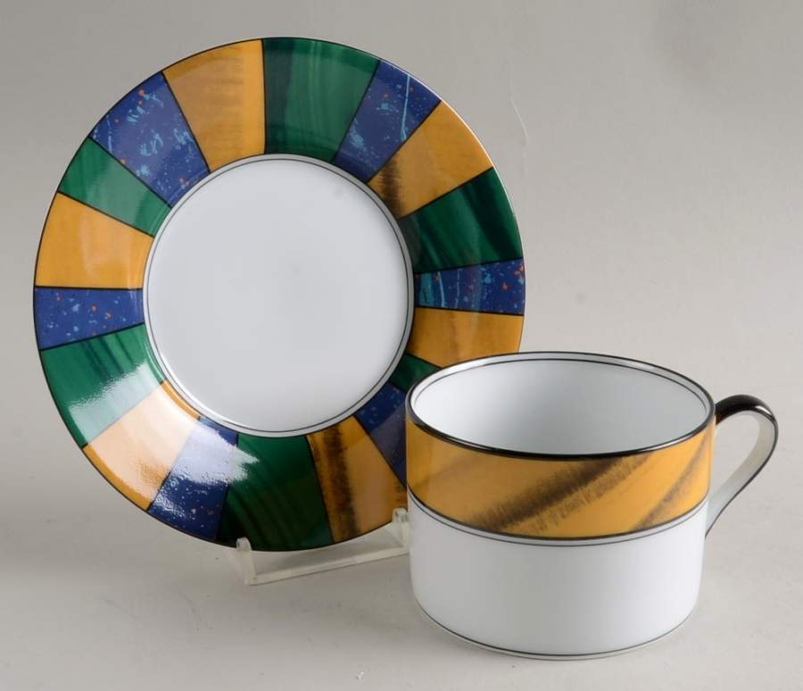 Gemstone Flat Cup & Saucer Set by Fitz & Floyd-1