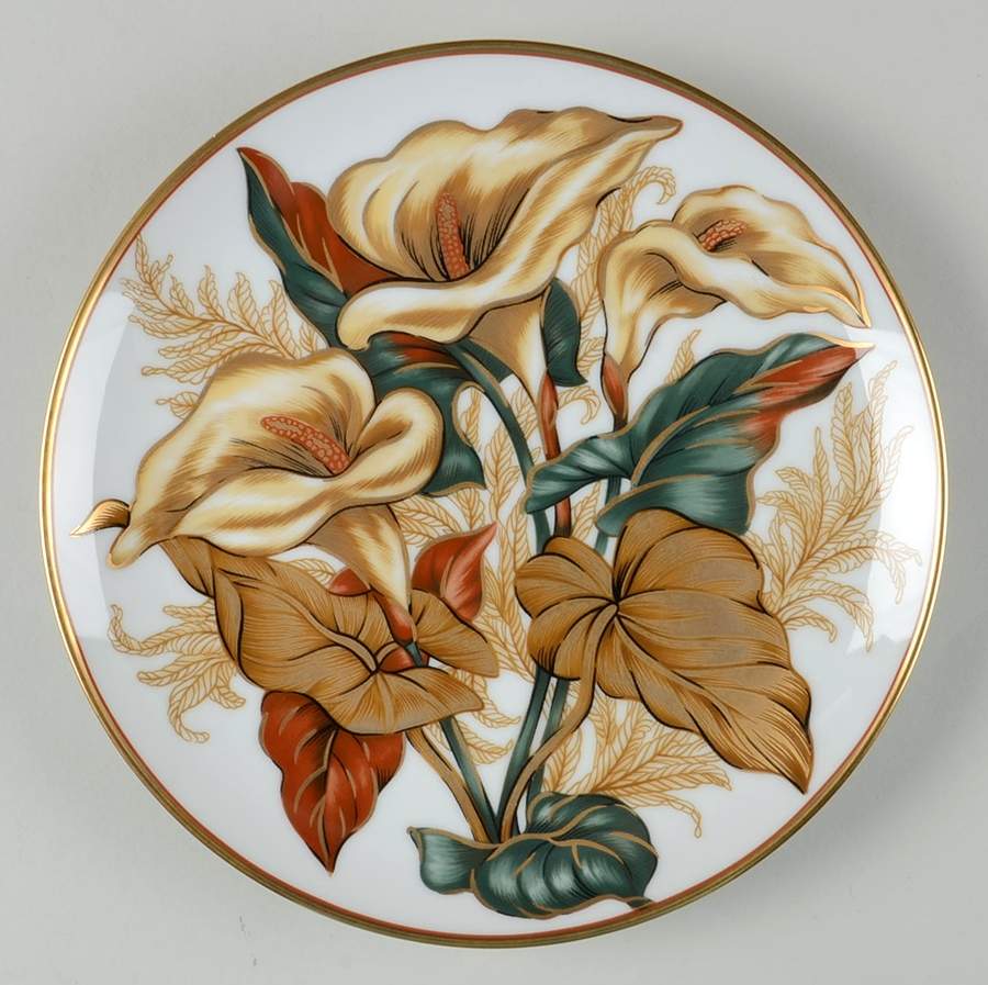 Golden Calla Lily Salad Plate by Fitz & Floyd-1