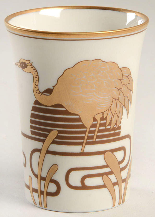Golden Heron China Bathroom Tumbler by Fitz & Floyd-1