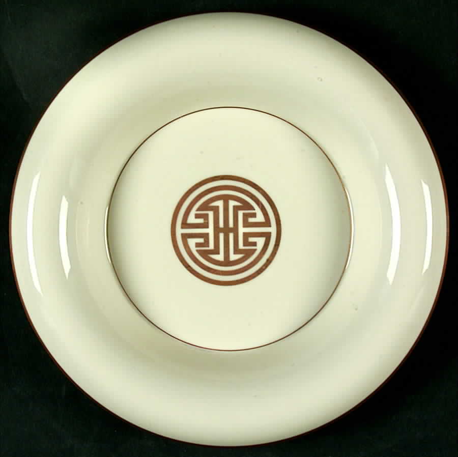 Gold Mandarin Crest Small Ashtray by Fitz & Floyd-1