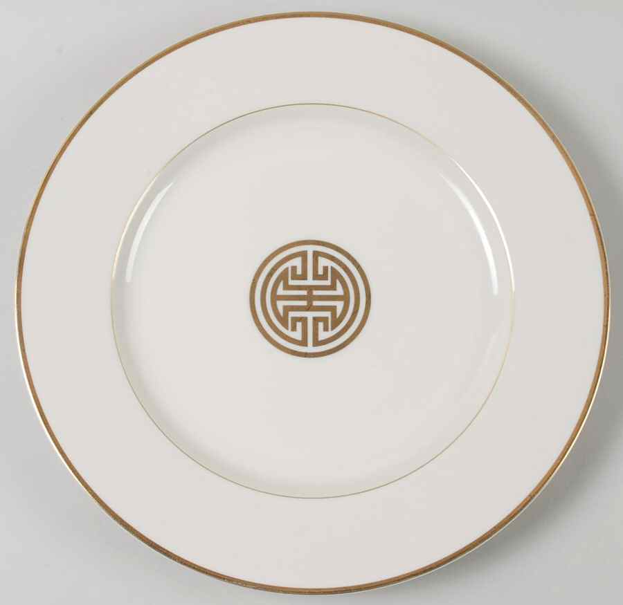 Gold Mandarin Crest Service Plate (Charger) by Fitz & Floyd-1