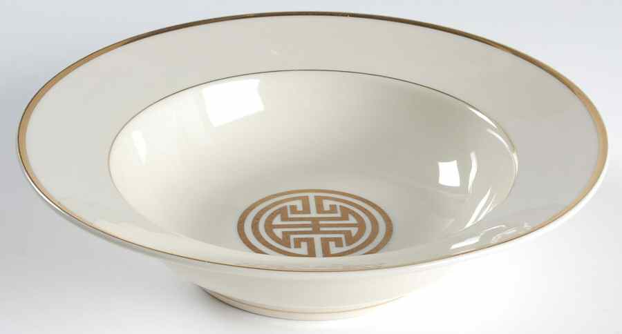 Gold Mandarin Crest Rim Soup Bowl by Fitz & Floyd-1