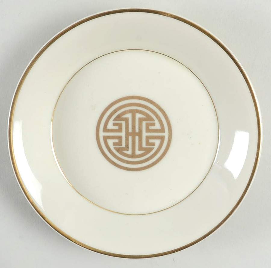 Gold Mandarin Crest Saucer by Fitz & Floyd-1