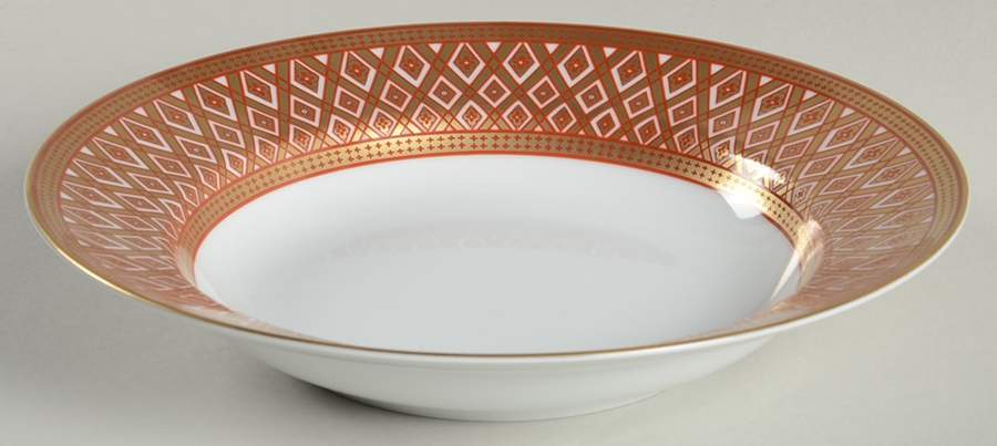 Gold Pavillion Large Rim Soup Bowl by Fitz & Floyd-1