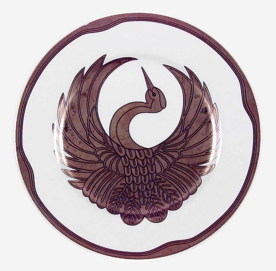 Golden Tsuru Salad Plate by Fitz & Floyd-1