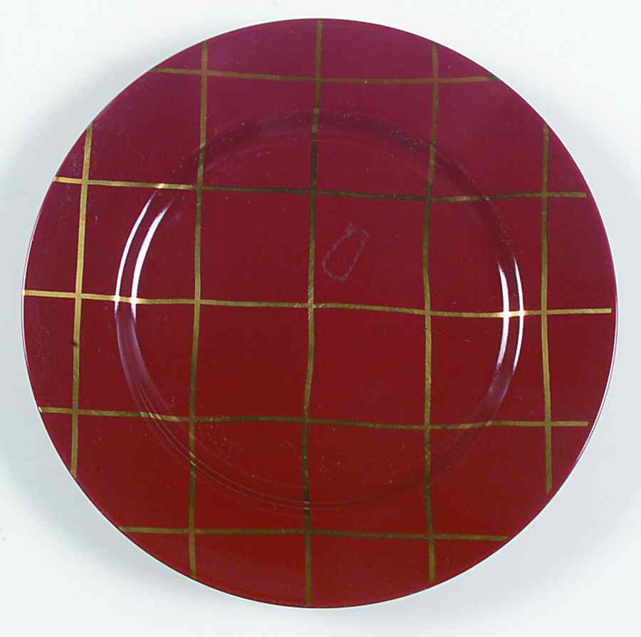 Golden Windowpane (Plum) Salad Plate by Fitz & Floyd-1
