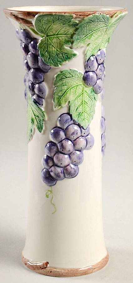 Grape Arbor 11" Vase by Fitz & Floyd-1