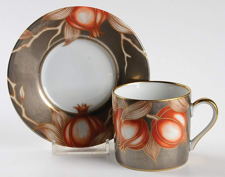 Grenadier Flat Demitasse Cup & Saucer Set by Fitz and Floyd-1