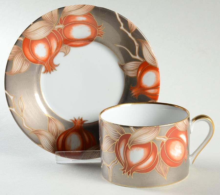 Grenadier Flat Cup & Saucer Set by Fitz & Floyd-1