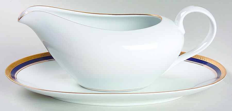 Hanover Gravy Boat & Underplate by Fitz & Floyd-1
