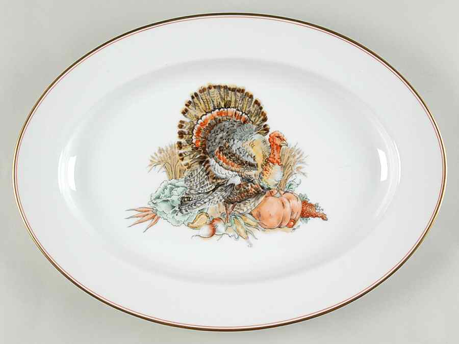 Harvest 14" Oval Serving Platter by Fitz & Floyd-1