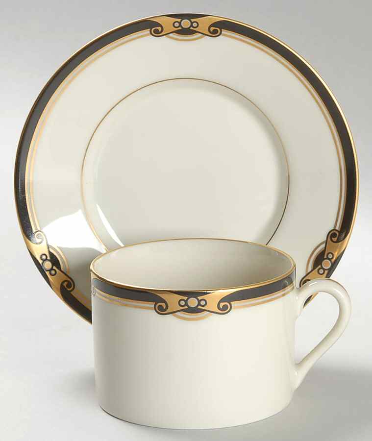 Hatteras Flat Cup & Saucer Set by Fitz & Floyd-1
