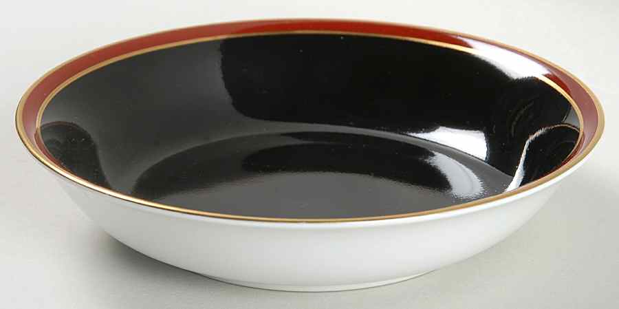 Hattori Black Fruit/Dessert (Sauce) Bowl by Fitz & Floyd-1