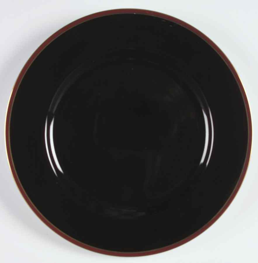 Hattori Black Service Plate (Charger) by Fitz & Floyd-1