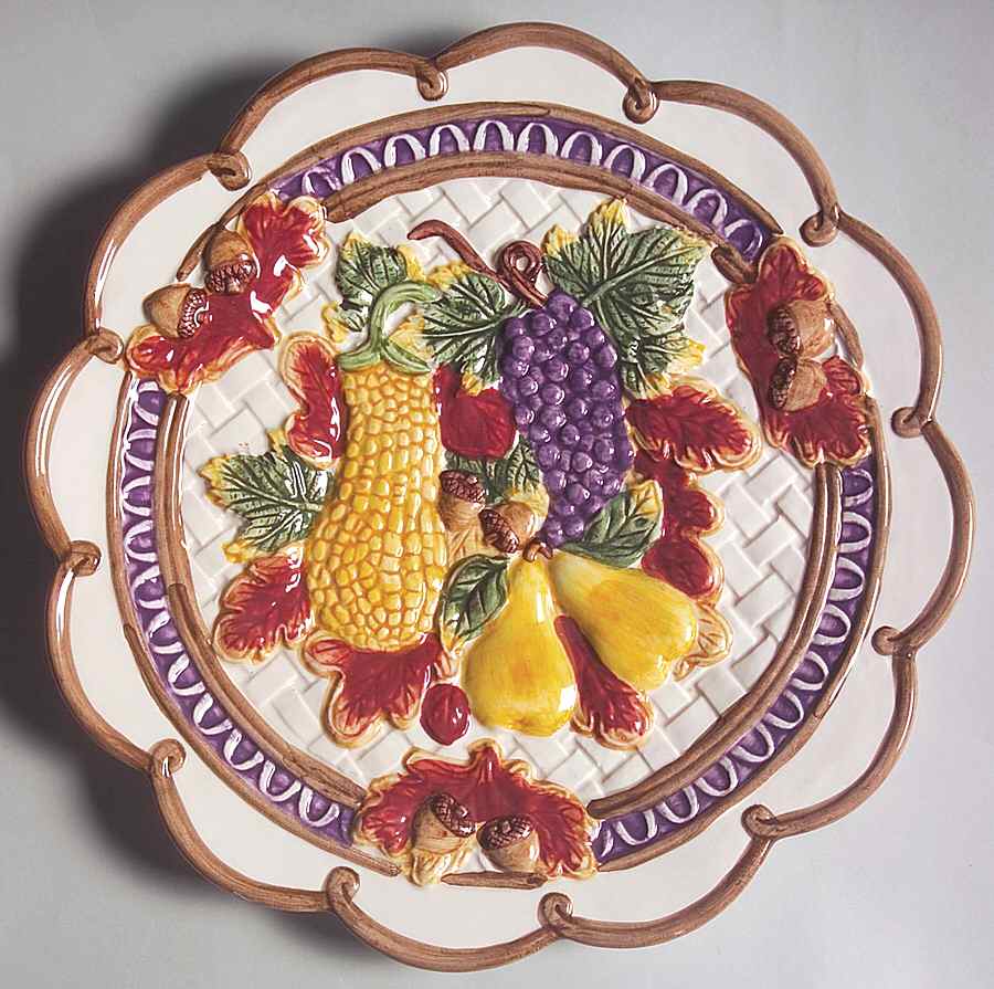 Harvest Time Canape Plate by Fitz & Floyd-1