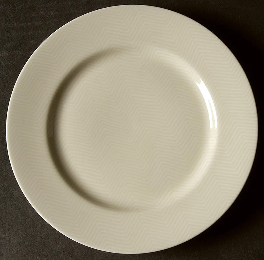 Herringbone (Fawn Brown on Buff) Salad Plate by Fitz & Floyd-1