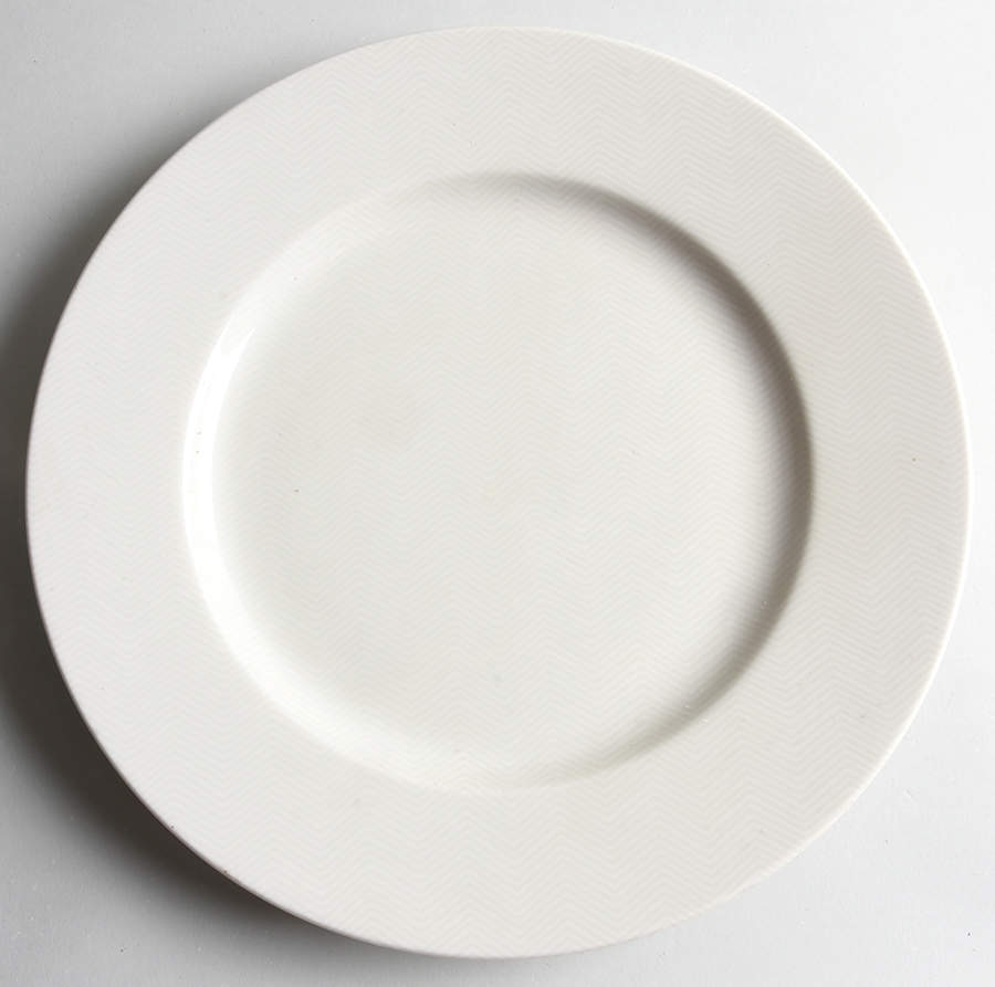 Herringbone (Fawn Brown on Buff) Service Plate (Charger) by Fitz & Floyd-1