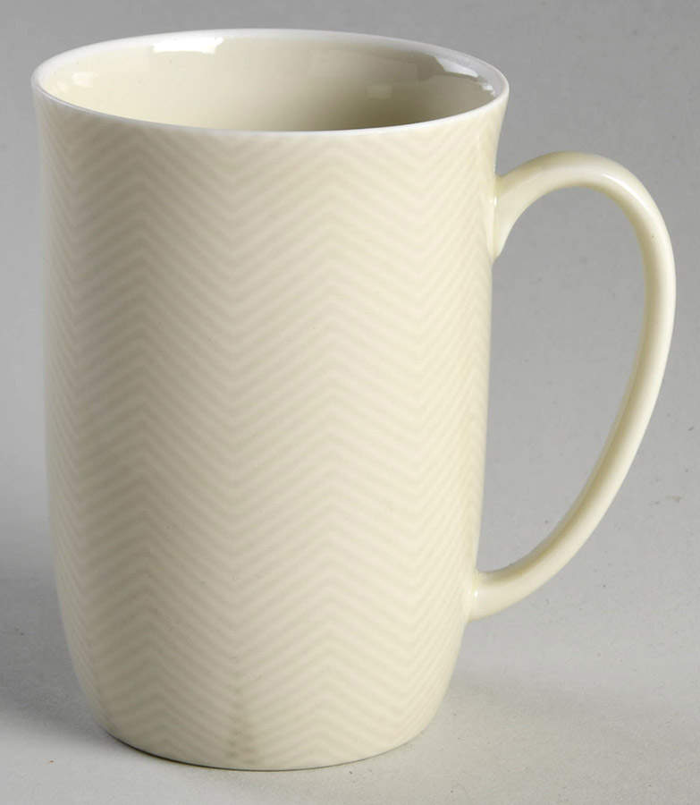 Herringbone (Fawn Brown on Buff) Mug by Fitz & Floyd-1