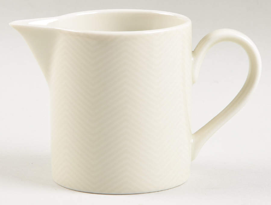 Herringbone (Fawn Brown on Buff) Creamer by Fitz & Floyd-1