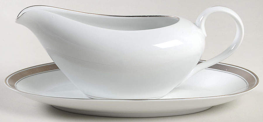 Highland Park Gravy Boat & Underplate/Relish by Fitz & Floyd-1