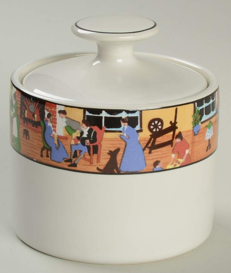 Homestead Sugar Bowl & Lid by Fitz & Floyd-1