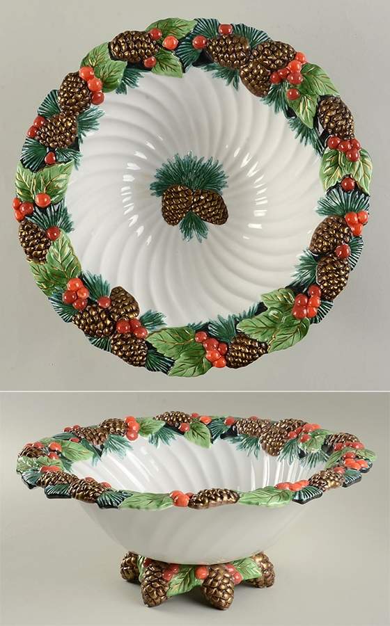 Holiday Pine Centerpiece by Fitz and Floyd-1
