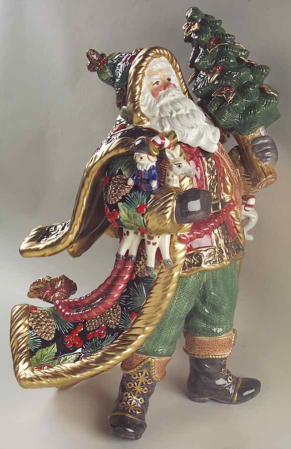 Holiday Pine Santa Claus Figurine by Fitz and Floyd-1