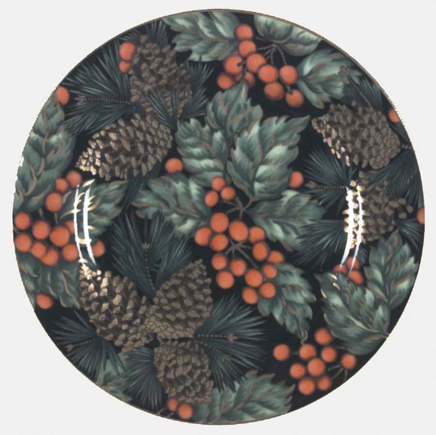 Holiday Pine Salad/Dessert Plate by Fitz & Floyd-1