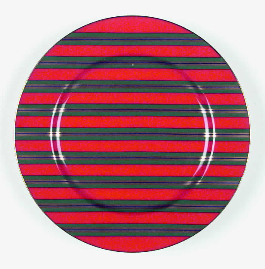 Holiday Stripe Salad Plate by Fitz & Floyd-1