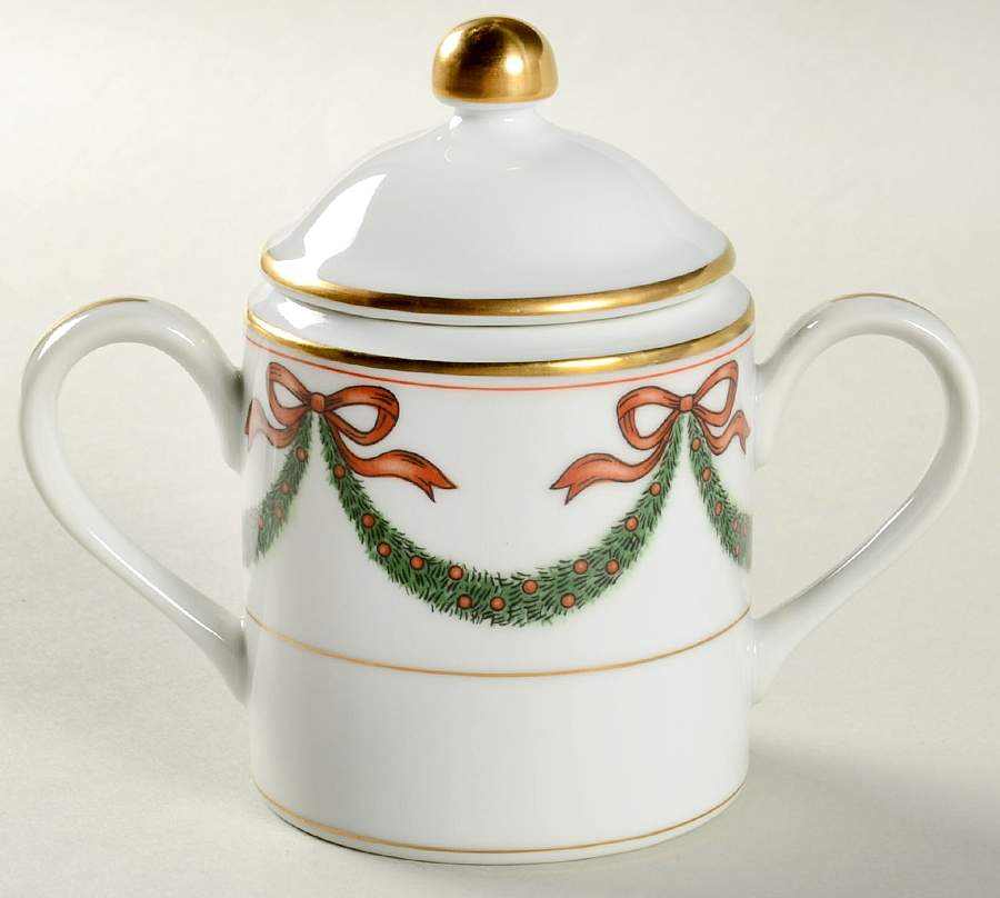 Holiday Splendor Sugar Bowl & Lid by Fitz & Floyd-1