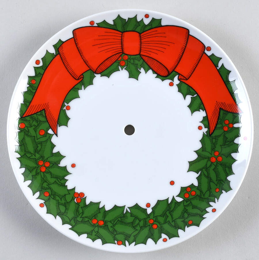 Holly Wreath Salad Plate for 2-Tiered Serving Tray by Fitz & Floyd-1