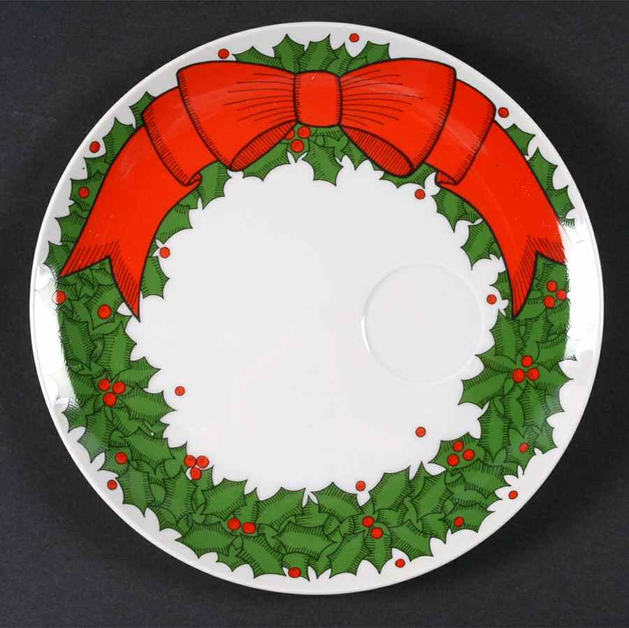 Holly Wreath Snack Plate by Fitz & Floyd-1