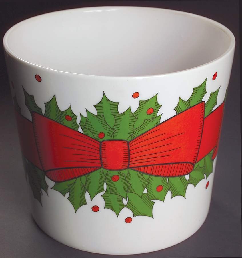 Holly Wreath Ice Bucket by Fitz & Floyd-1