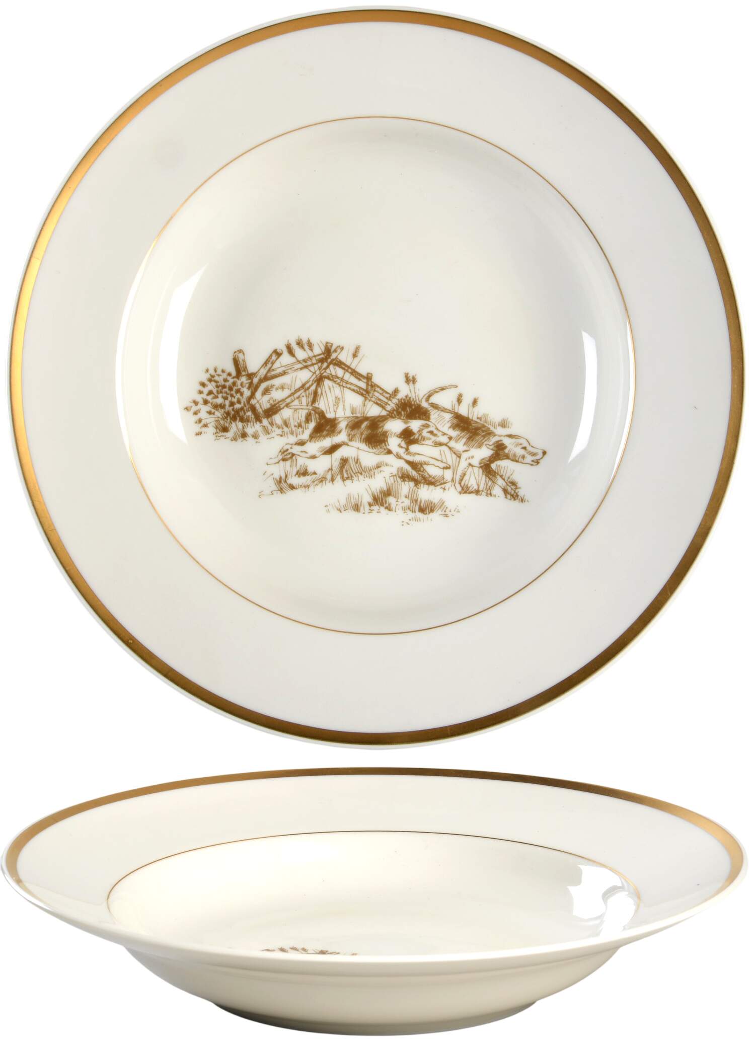 Hunt Large Rim Soup Bowl by Fitz & Floyd-1