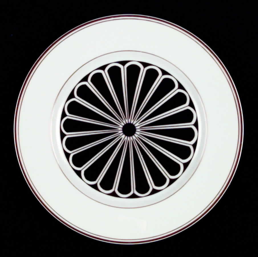 Imperial Crest Dark Brown Salad Plate by Fitz & Floyd-1