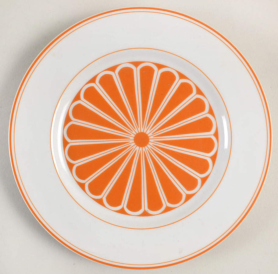 Imperial Crest Orange Salad Plate by Fitz & Floyd-1