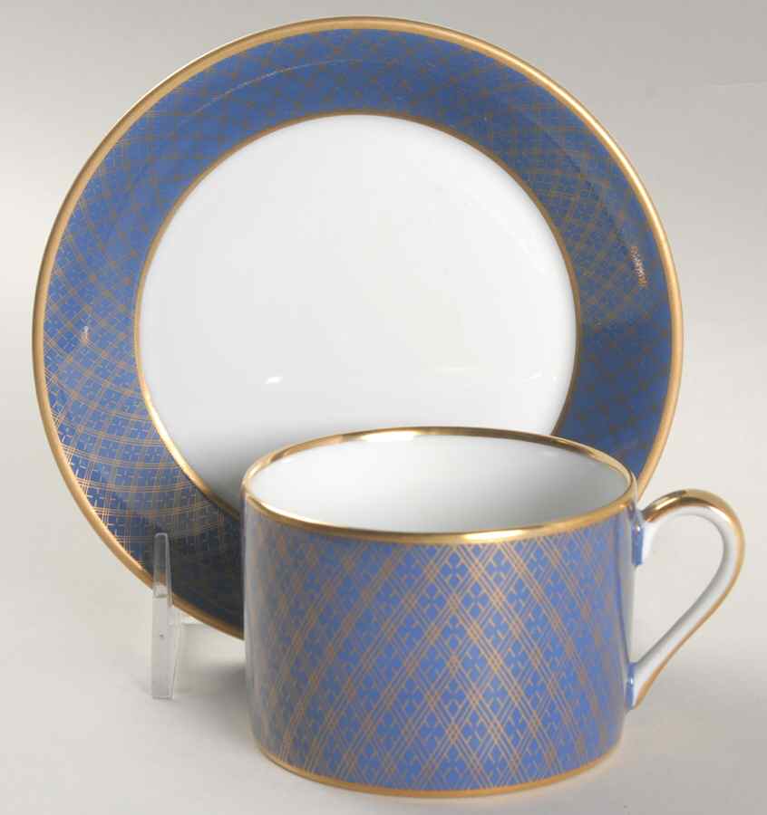 Imperial Dynasty Blue Flat Cup & Saucer Set by Fitz & Floyd-1