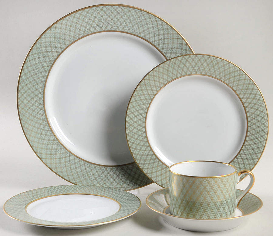Imperial Dynasty Mint Green 5 Piece Place Setting by Fitz & Floyd-1