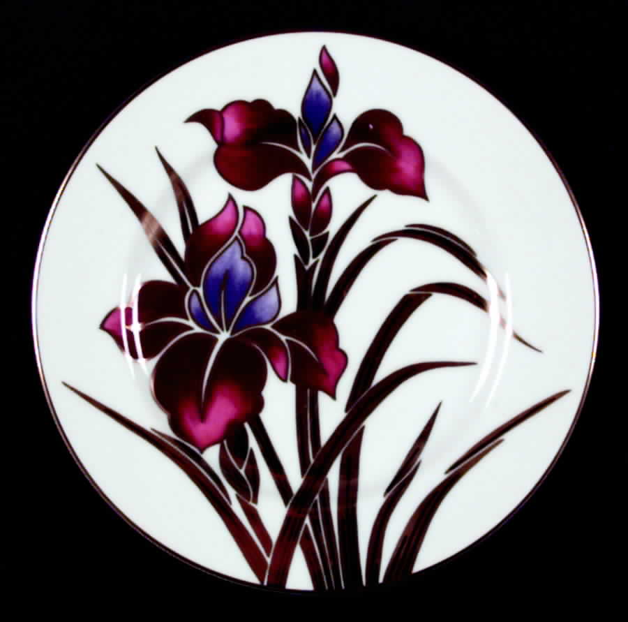 Iris Burgundy Salad Plate by Fitz & Floyd-1