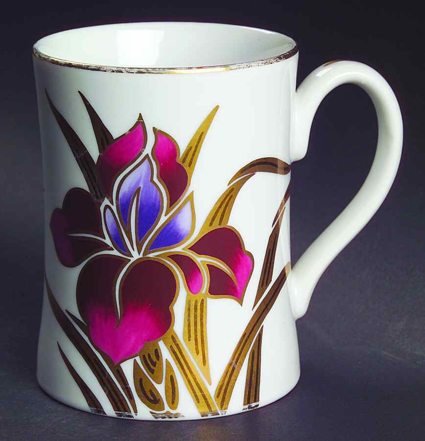 Iris Burgundy Mug by Fitz & Floyd-1